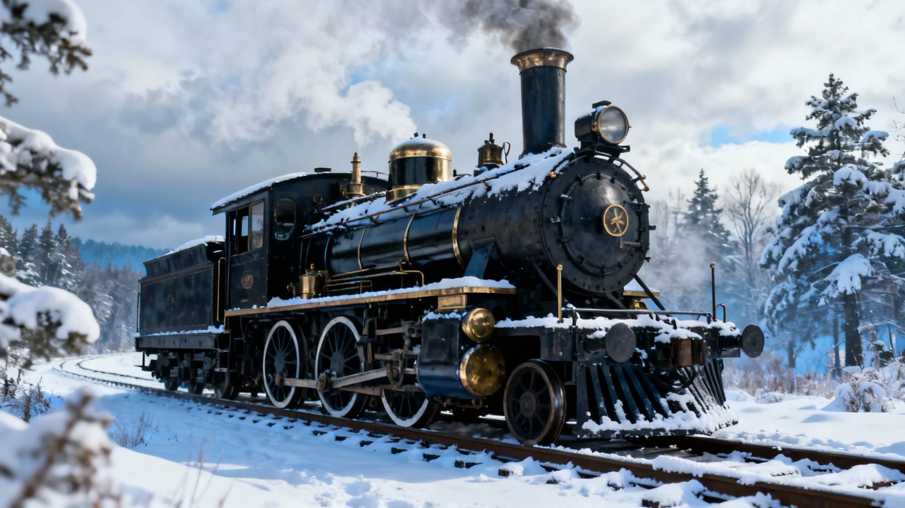 A high-resolution photo of a vintage steam train on a snowy track-min.jpeg