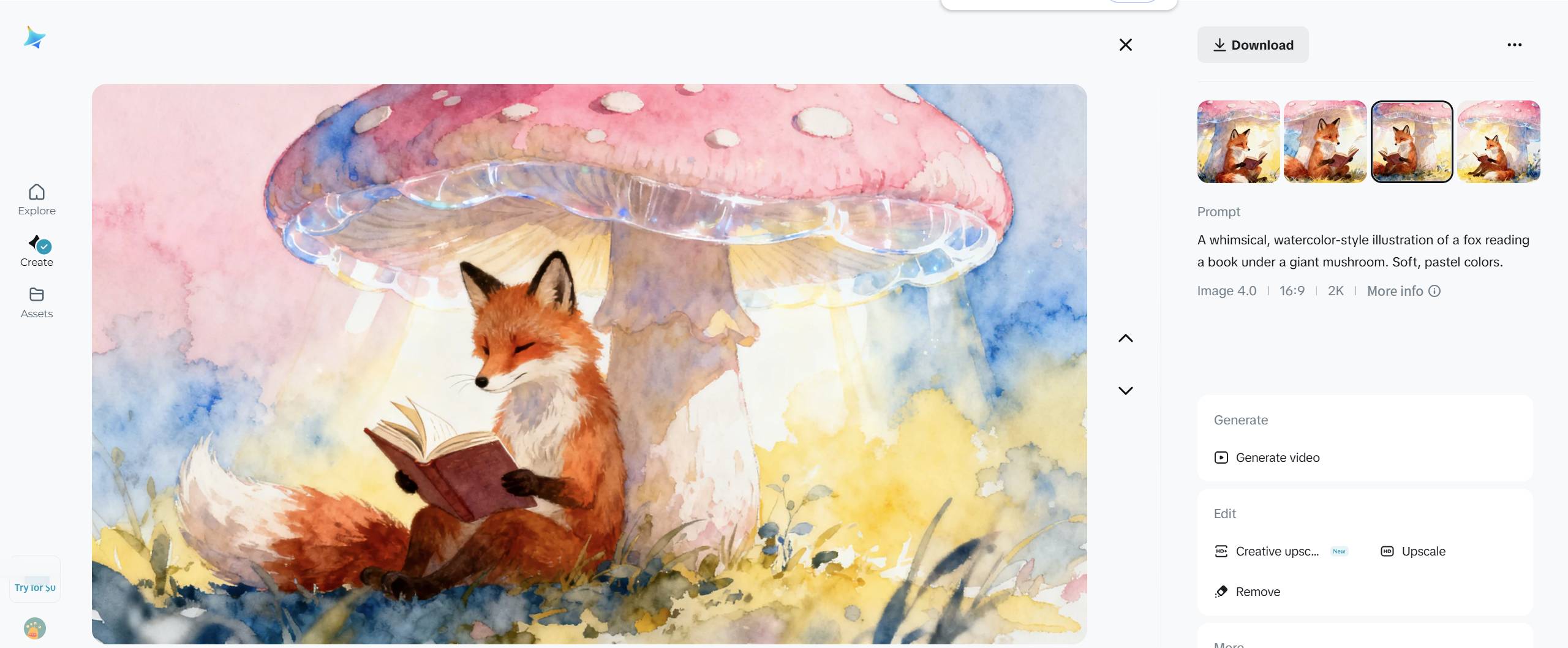 Dreamina ai image generator result preview a fox.jpeg